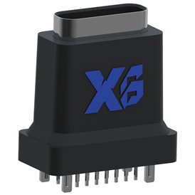 XB-TYPE C 16P-5  防水TYPE C插座高13mm 16P 立式Typec防水母座DIP H=13.0